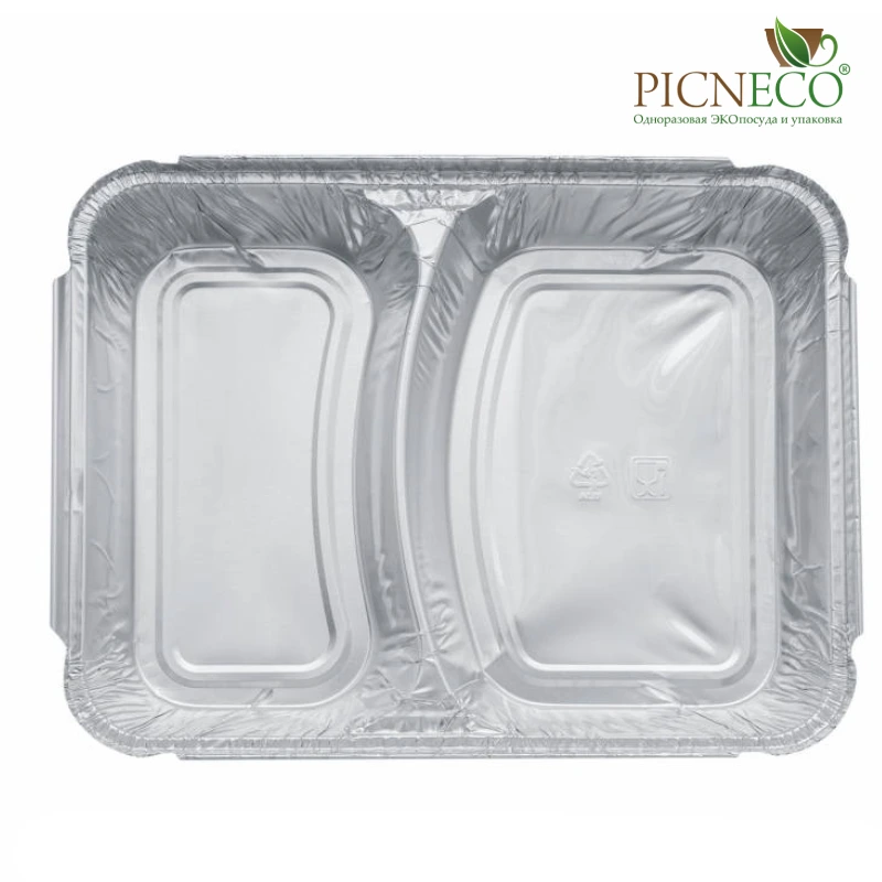 товар Контейнер 2-х секц алюминиевый, 227*177*30 мм, 840 мл ALL331